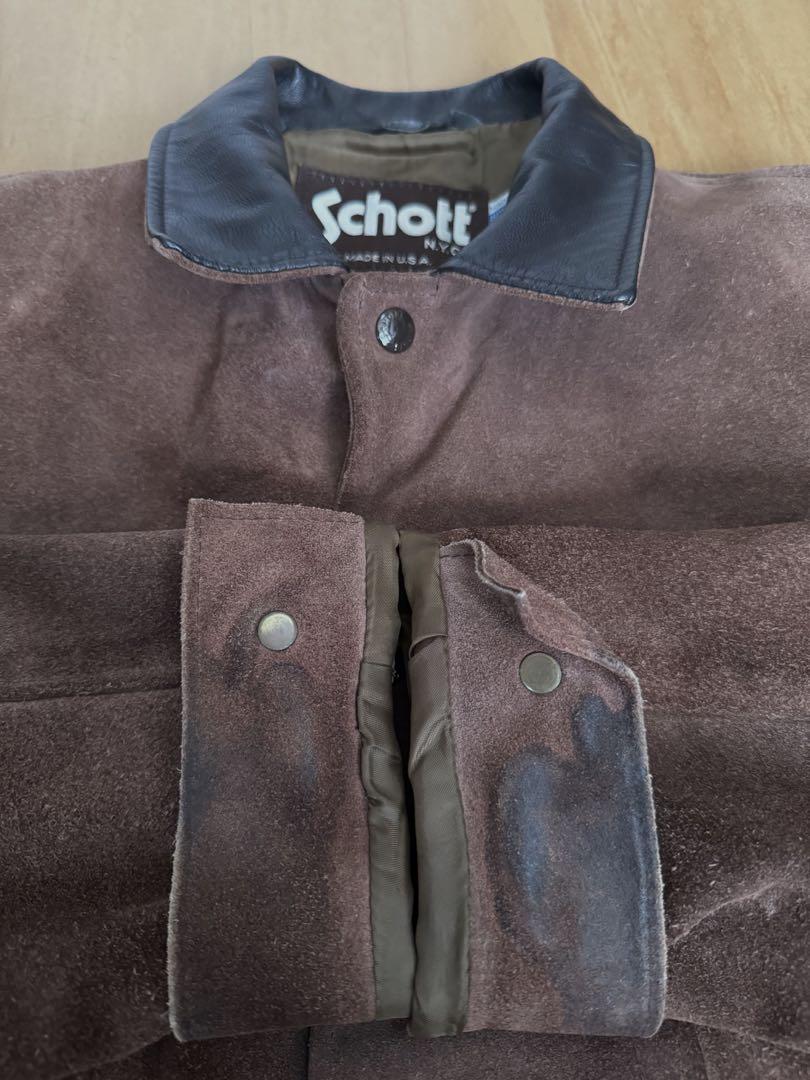 Schott USA製 スウェードトラッカージャケット レザージャケット 画像13