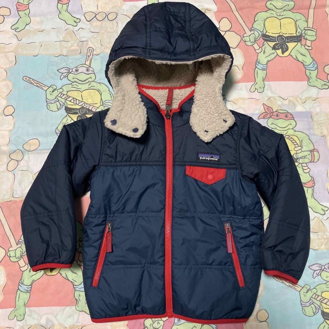patagonia リバーシブル トリブルズ フーディ 4T PTAGONIA☆パタゴニア☆ベビー・リバーシブル・トリブルズ