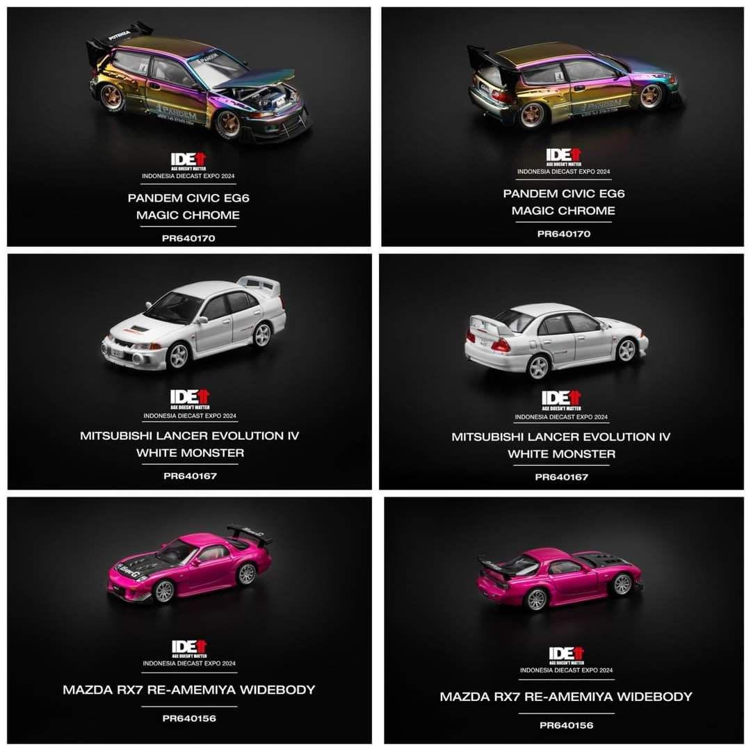 IDE限定　POPRACE ポップレース　イベント3台セット ミニカー 1/64