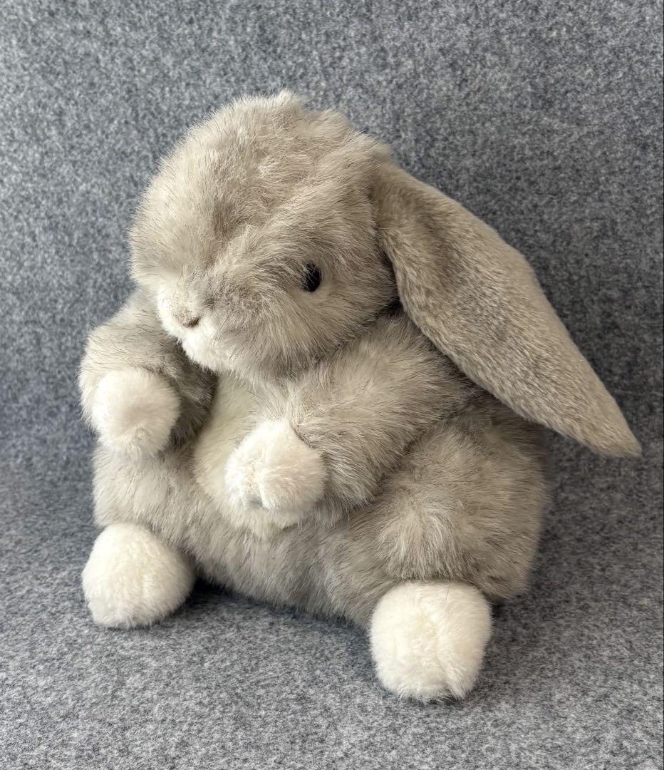モンスイユ うさぎ ロップイヤー ぬいぐるみ グレー 24cm