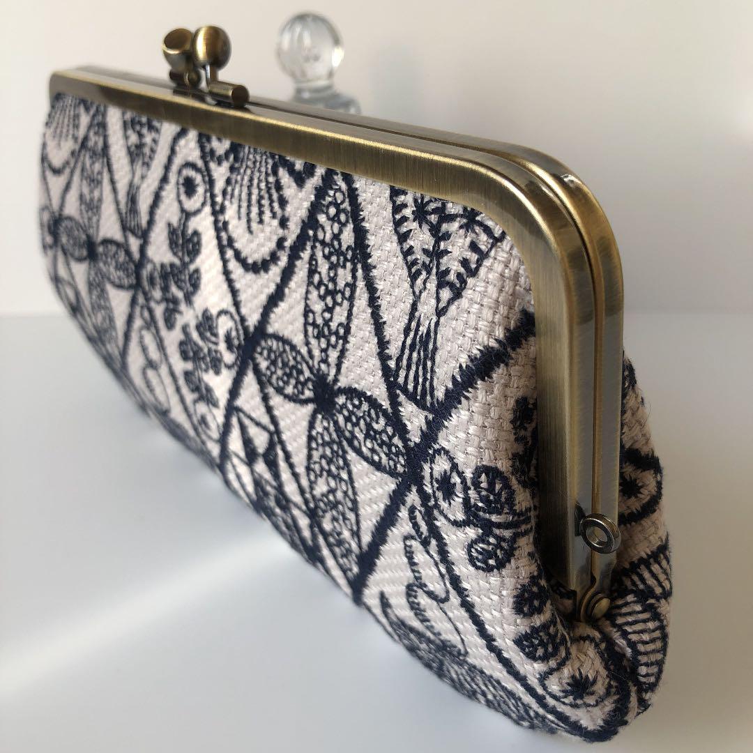ハンドメイド がま口長財布 ミナペルホネン symphony