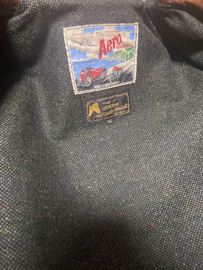 Aero Genuine レザーライダースジャケット