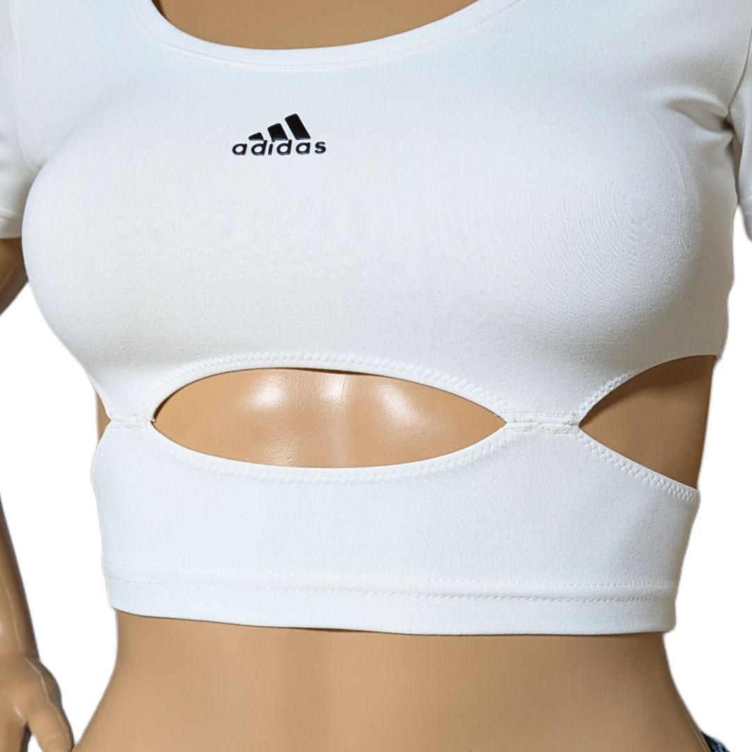 adidas×Rui Zhou レディース カットアウトTシャツ y2k adidas×Rui Zhou レディース カットアウトTシャツ y2k