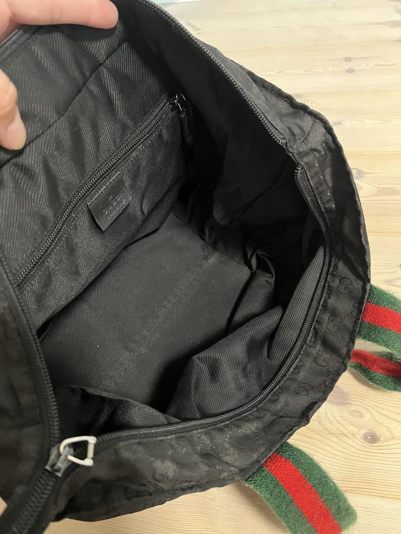 Gucci ロゴ 総柄 ブラック マザーズバッグ