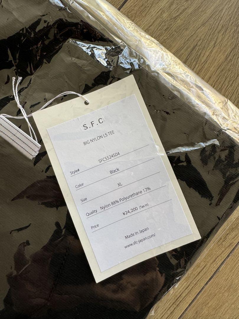 S.F.C BIG NYLON LS TEE XL ブラック