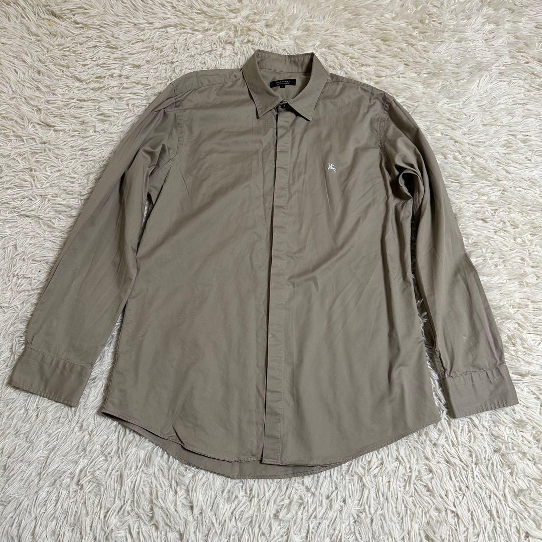 【BURBERRYBLACKLABEL】バーバリー シャツ 長袖 刺繍