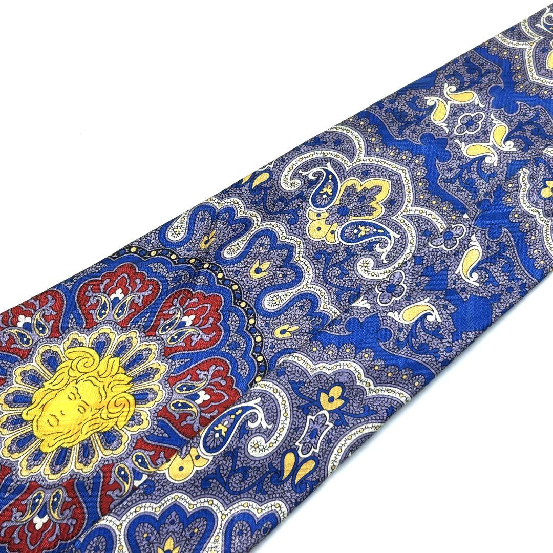 【未使用に近い✨】ヴェルサーチ ネクタイ メドューサ ペイズリー 高級シルク
