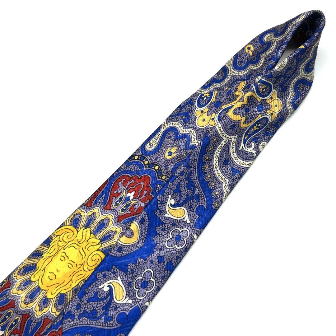 【未使用に近い✨】ヴェルサーチ ネクタイ メドューサ ペイズリー 高級シルク