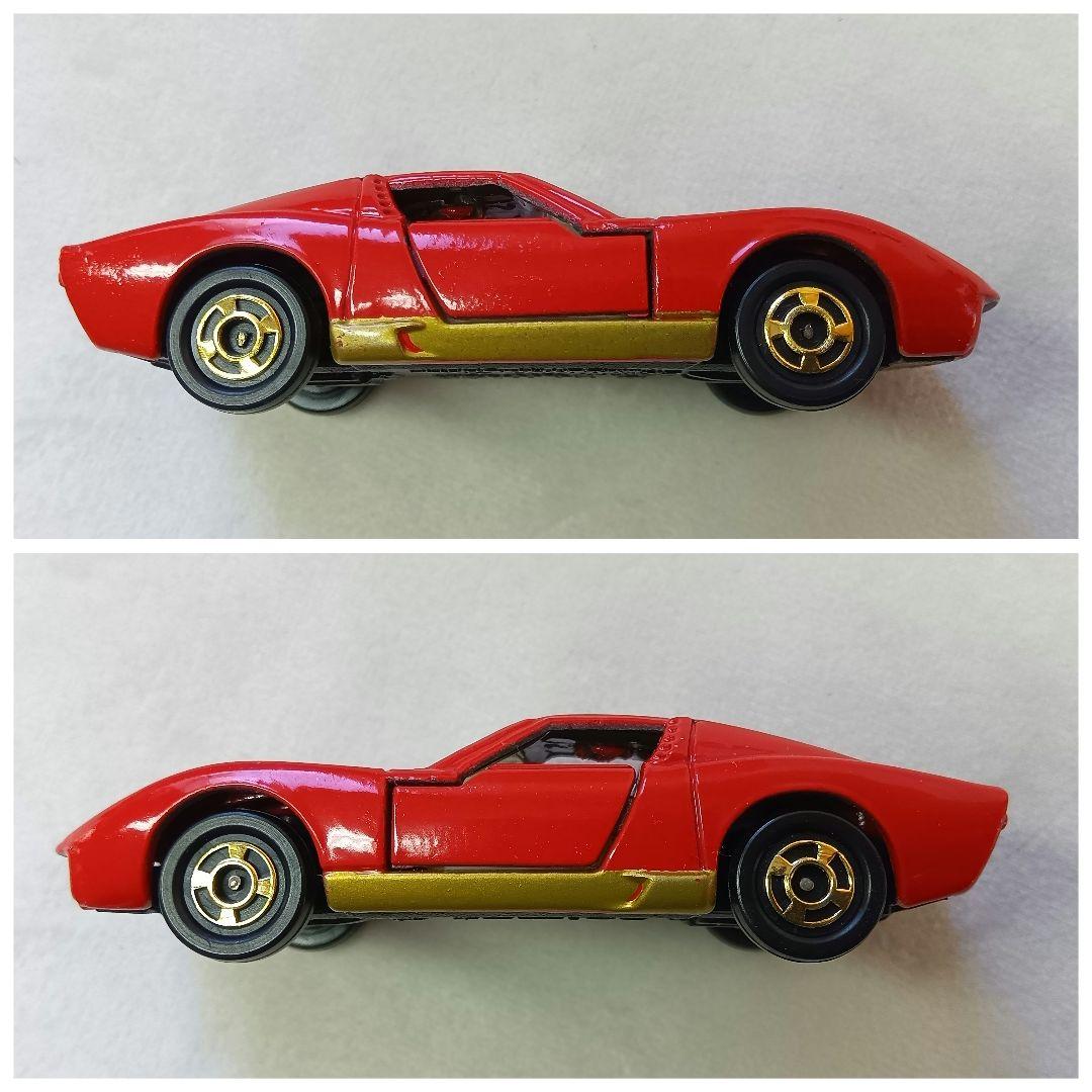 トミカ　青箱　F40　ランボルギーニ　ミウラ SV　赤色　金ホイール　日本製