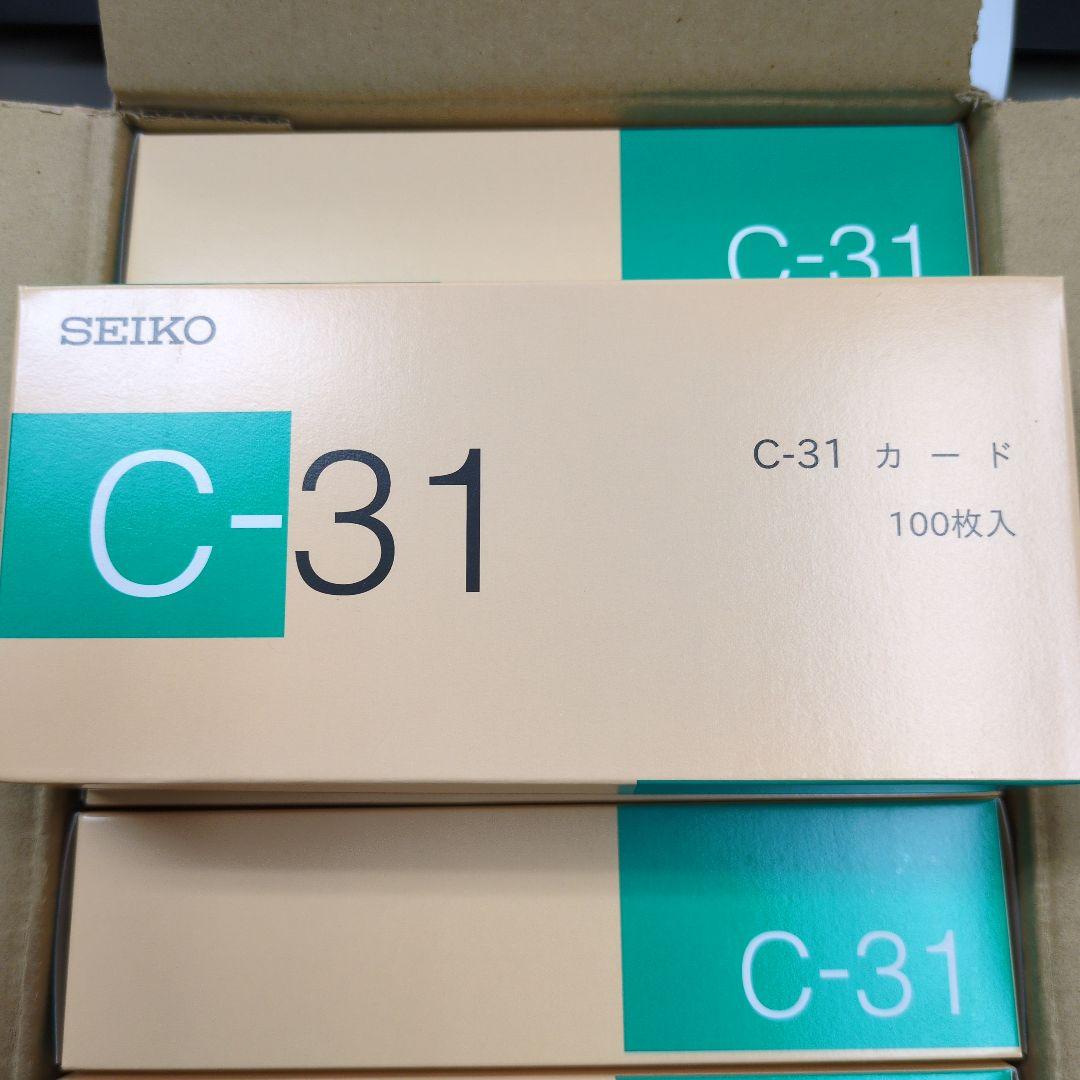 （まとめ）セイコー タイムカード C-31 100枚〔×5セット〕