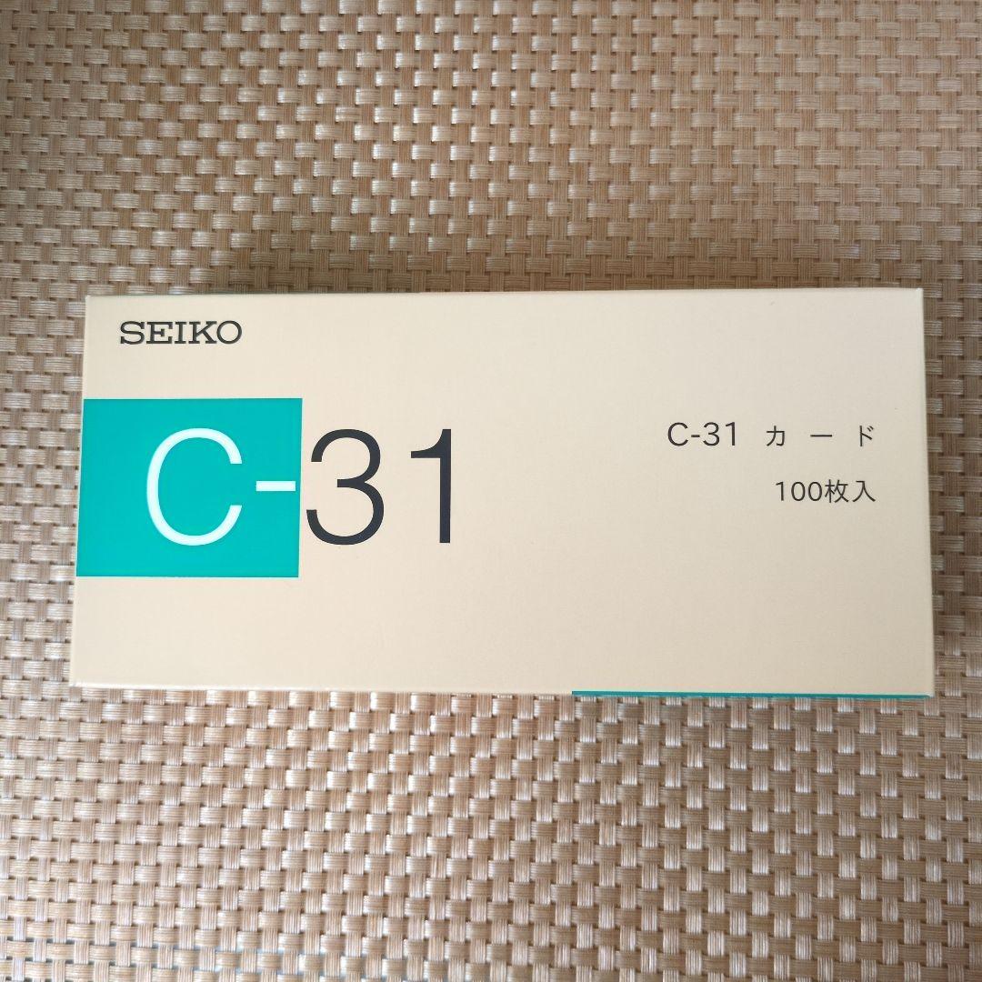 （まとめ）セイコー タイムカード C-31 100枚〔×5セット〕