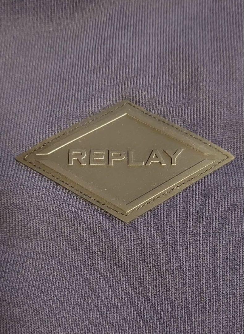 REPLAY ネイビー フルジップパーカーとパンツセット　裏起毛