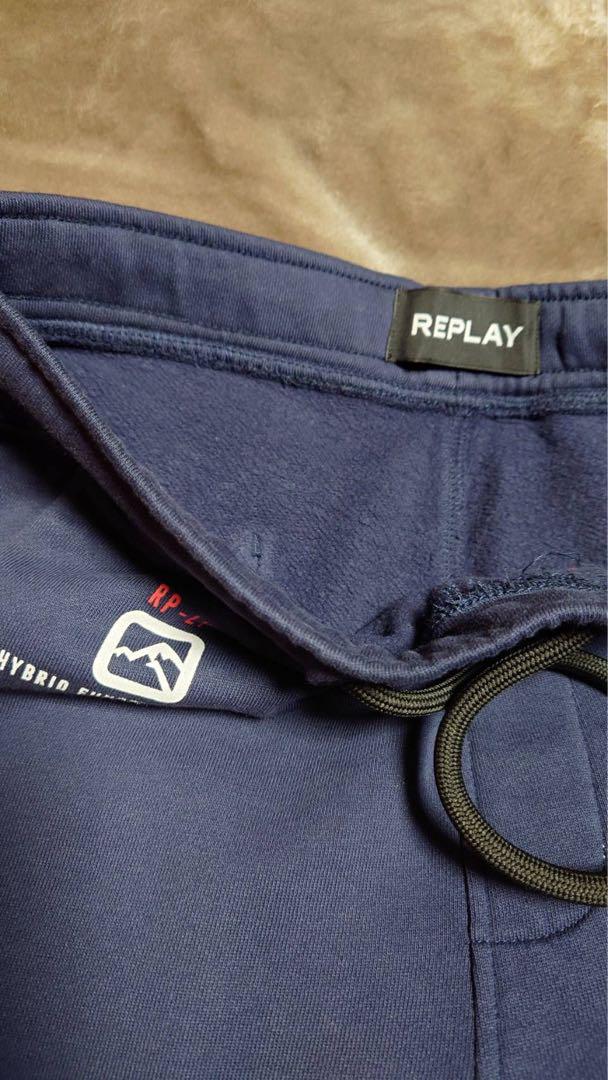 REPLAY ネイビー フルジップパーカーとパンツセット　裏起毛