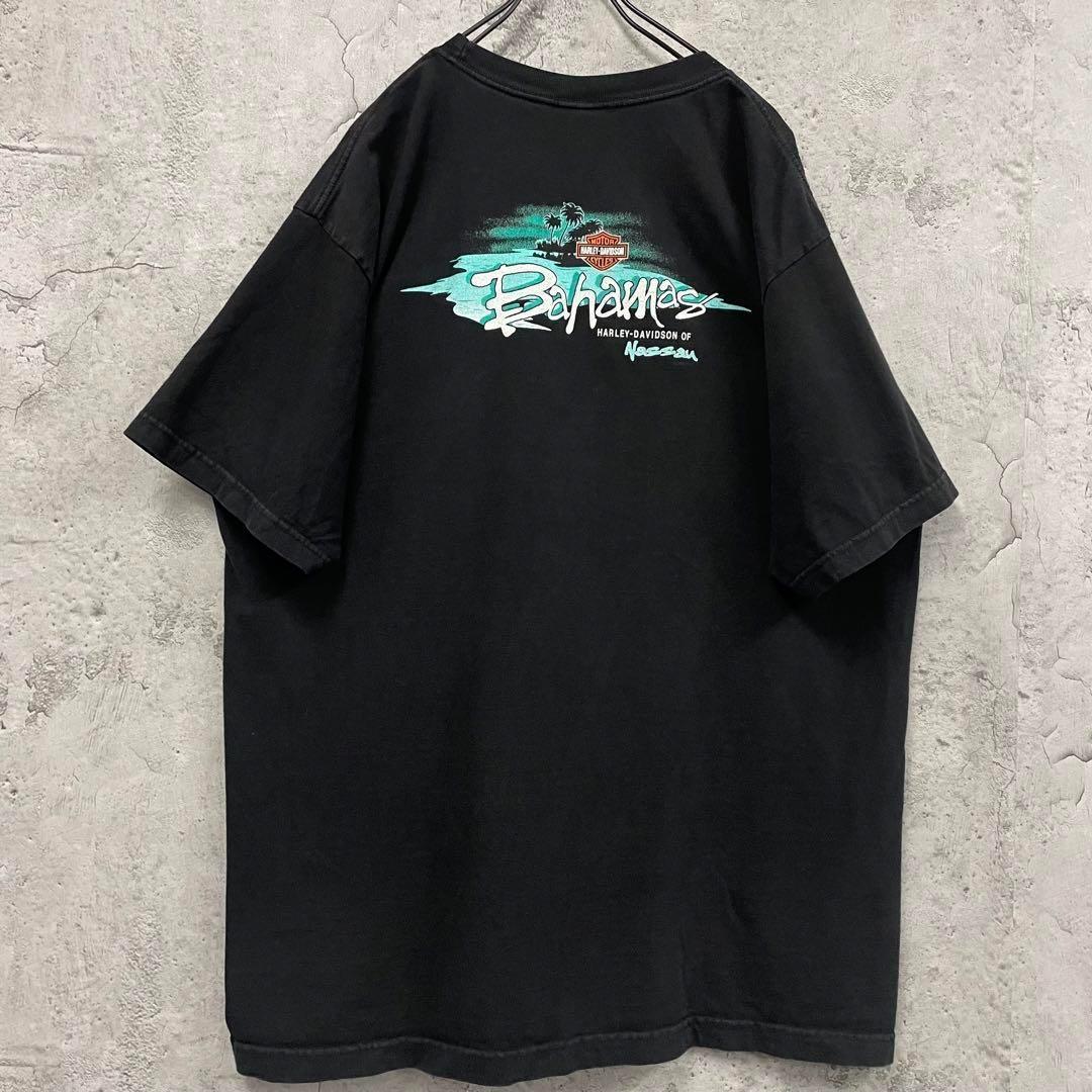 US古着◆ ハーレーダビッドソン Tシャツ スカルプリント メンズ2XL