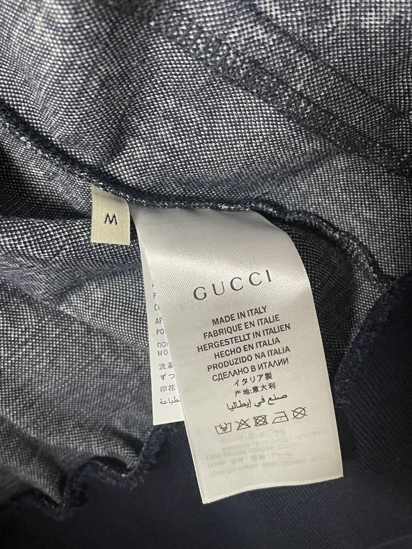 G*︎様 GUCCI GG ロゴパターン ジャケット ネイビー　M
