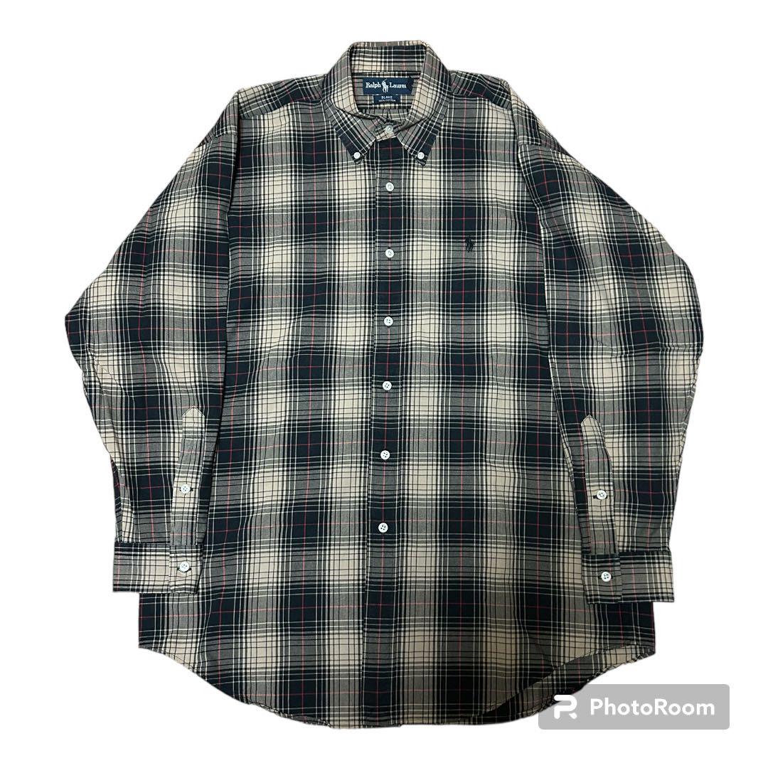 美品 90s Ralph Lauren オンブレ チェック BDシャツ L