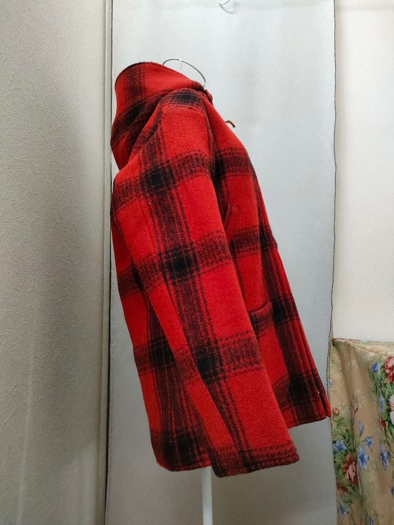 45RPM　ウールコート　レッド　チェック