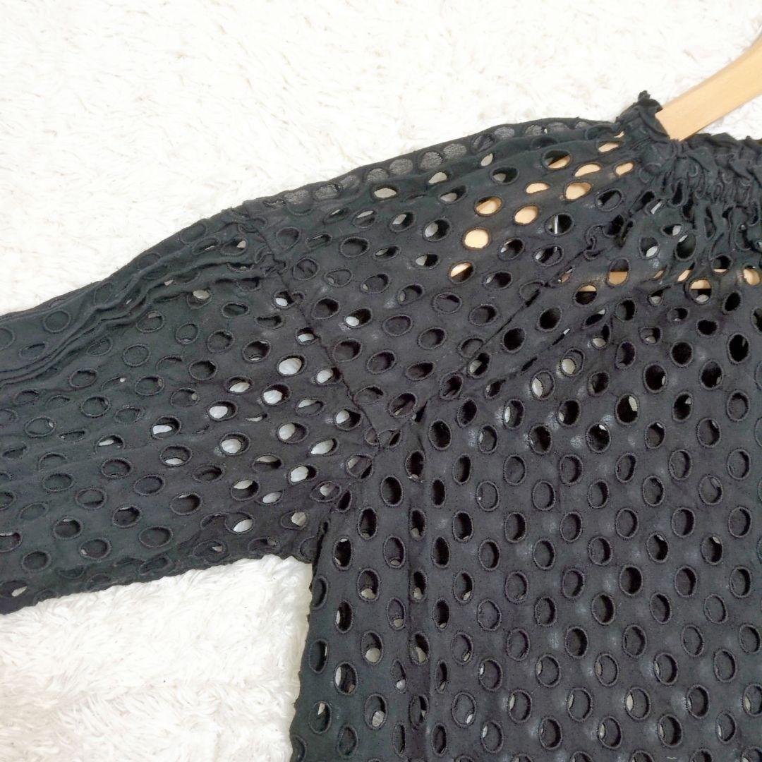ne Quittez pas - ヌキテパ ドット カットワーク刺繍 カットソー