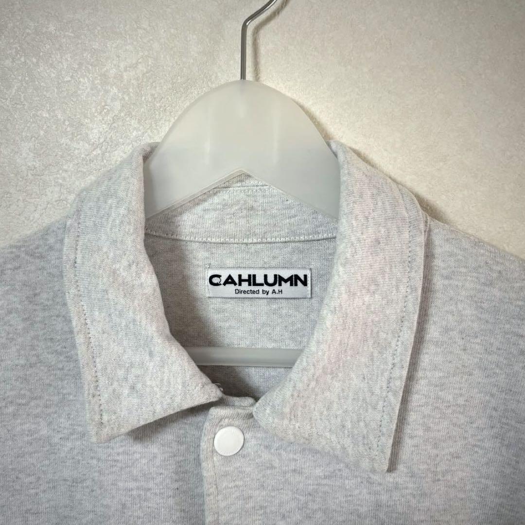 CAHLUMN カウラム　半袖スウェット　ボタン　ライトグレー　L