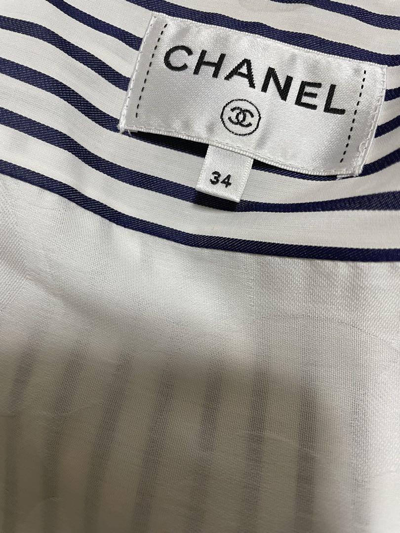 CHANEL ストライプジャケット 34 カーディガン　トップス　シャネル