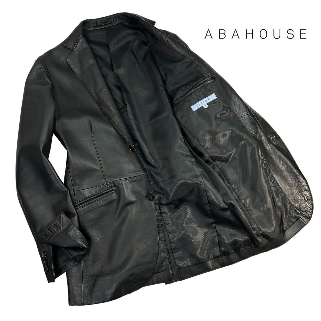 美品 ABAHOUSE アバハウス 2Bレザーテーラードジャケット 2/M 羊革