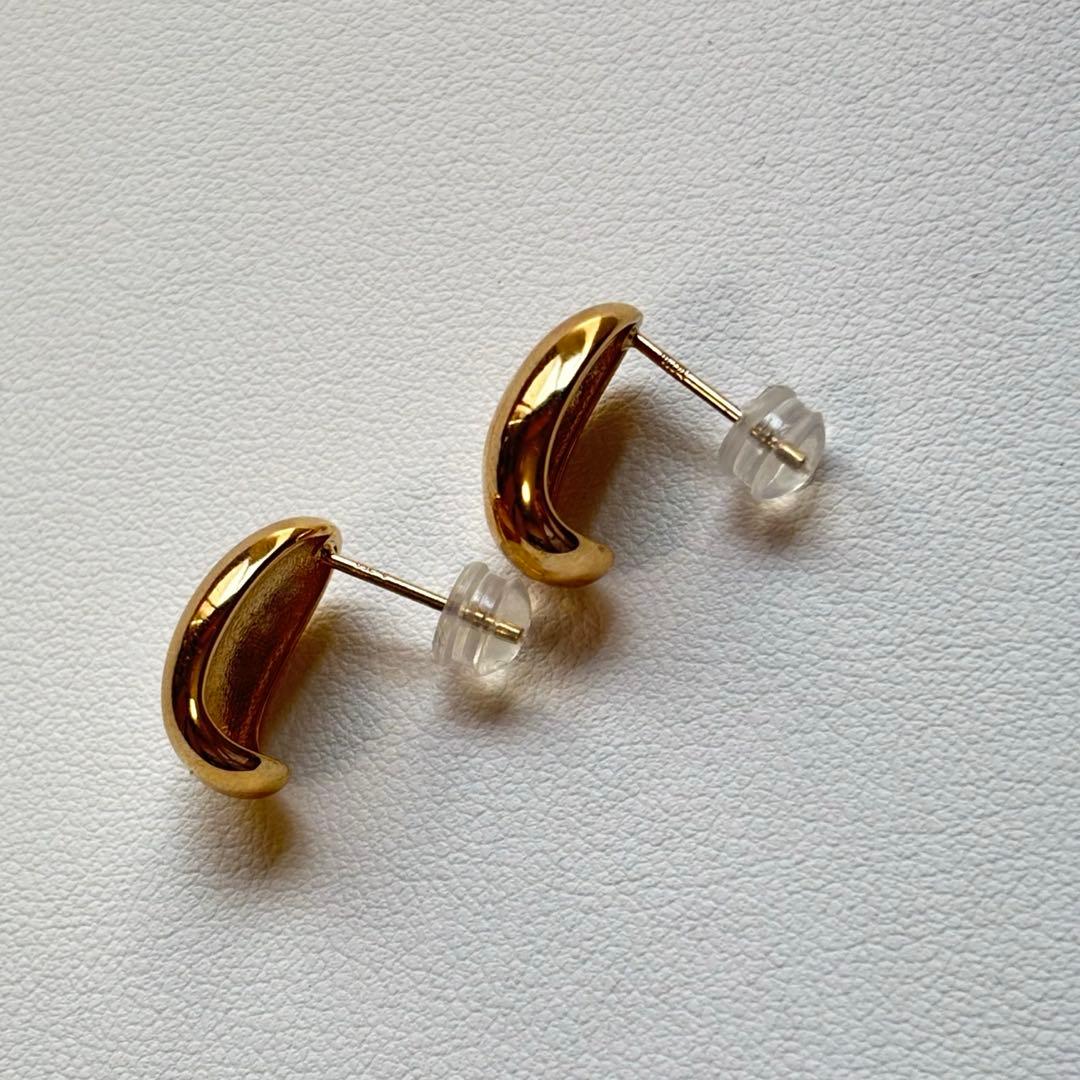 K18 金　ドロップピアス　オーバルピアス