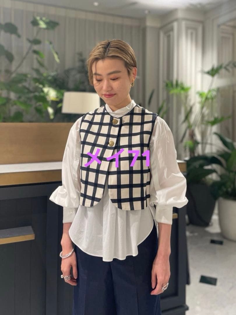 TOMORROWLAND ドビータッターチェック フロンタブルジレM TOMORROWLAND