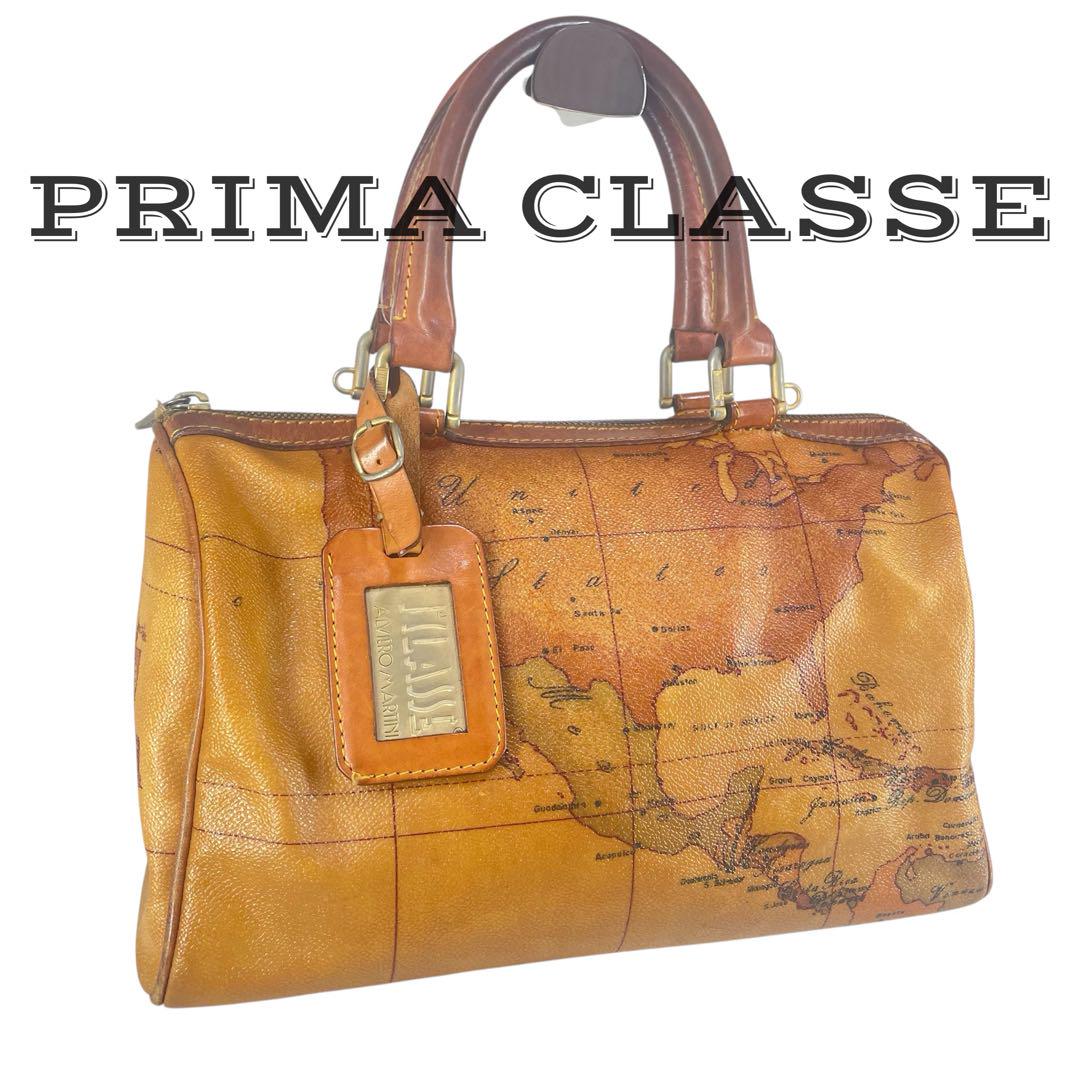 結婚祝い PRIMA 美品】 CLASSEプリマクラッセ メルカリ - 地図柄 ハンドバッグ バッグ
