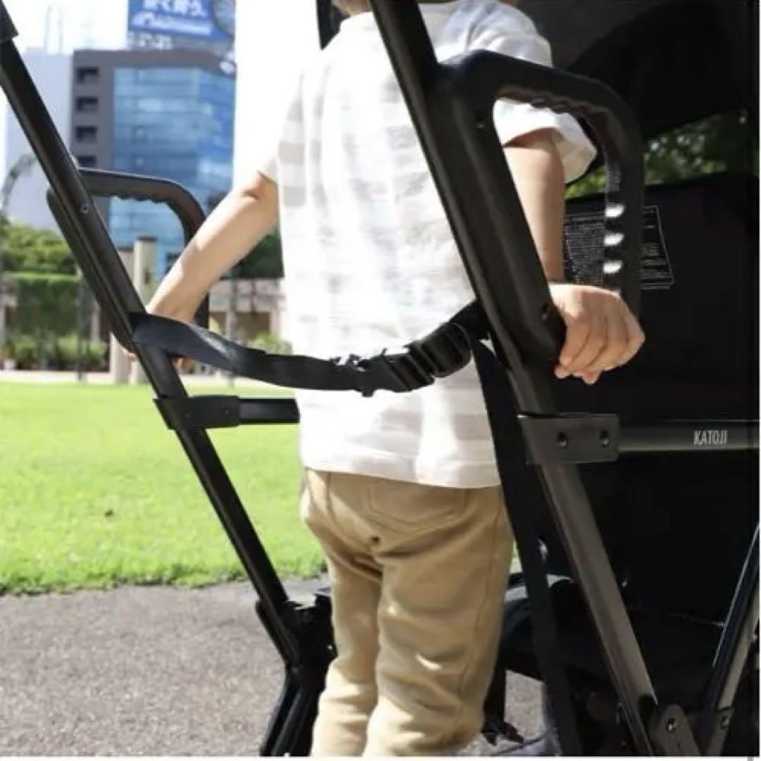 KATOJI 二人でゴー リアシート付き 二人用ベビーカー ブラック