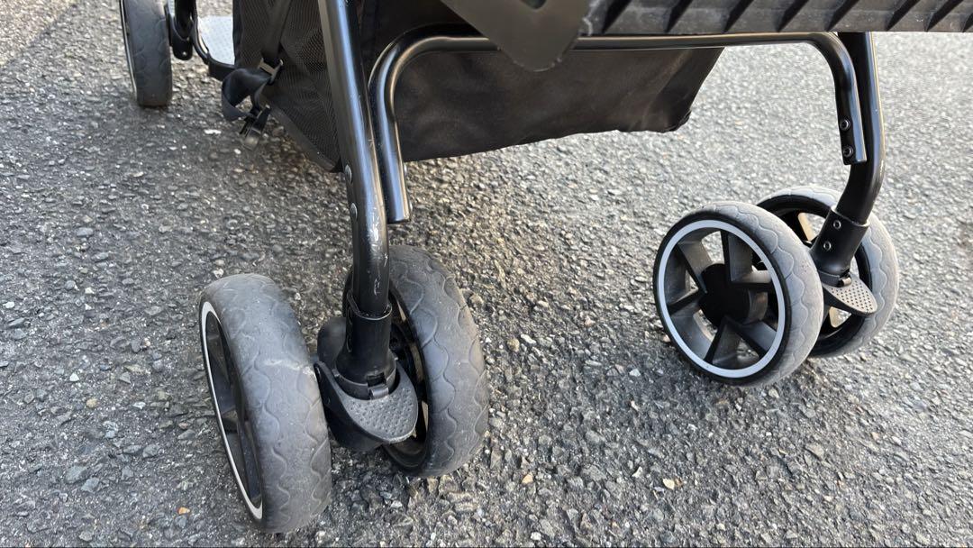 KATOJI 二人でゴー リアシート付き 二人用ベビーカー ブラック