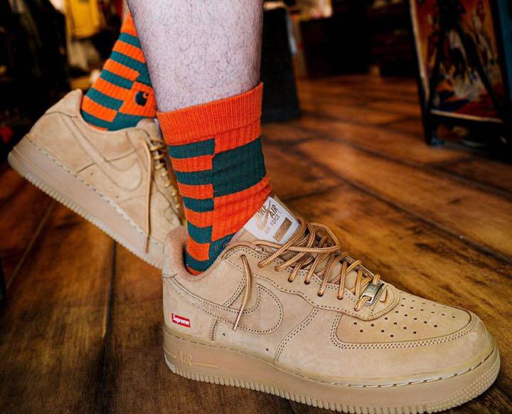ナイキ⋡ Supreme Nike Air Force 1 Low 27cm Wheat 9cGVE-m57705652631 ルカリ