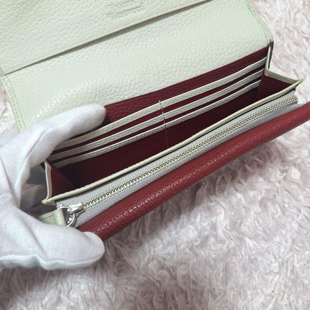 Vivienne Westwood ダブルフラップ トリコロールカラー配色長財布