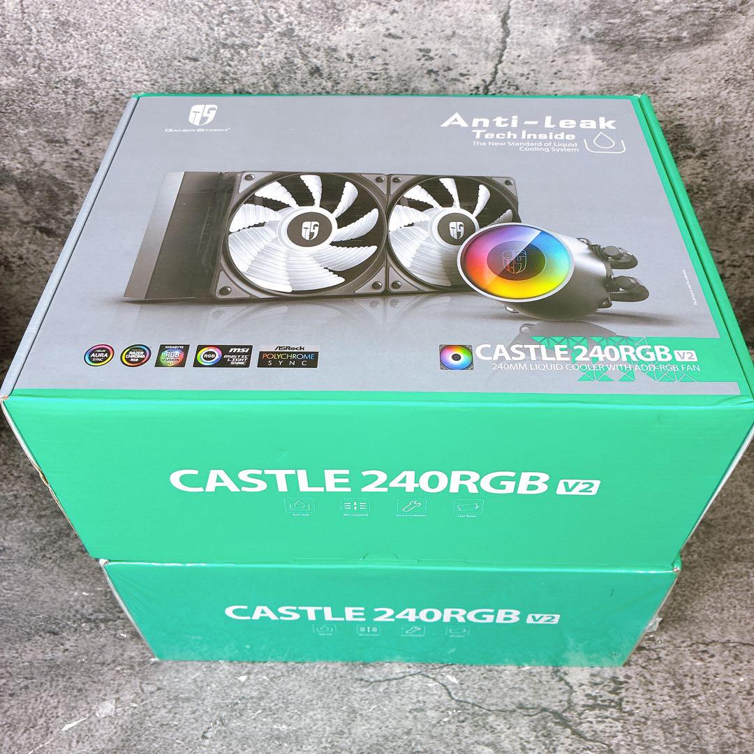 CASTLE 240RGB V2 簡易水冷型CPUクーラー　2個