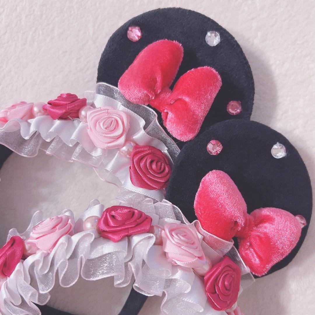 ☆Baublebar☆ミニーカチューシャ 母の日 お花 x パールリボン 2302552886.jpg?1719306491