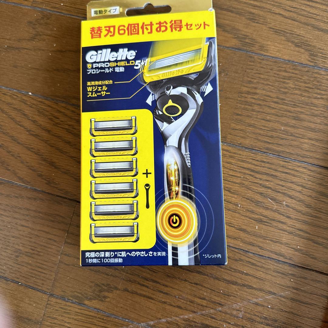 ジレット プロシールド パワー 5B ホルダー付 替刃 6個入