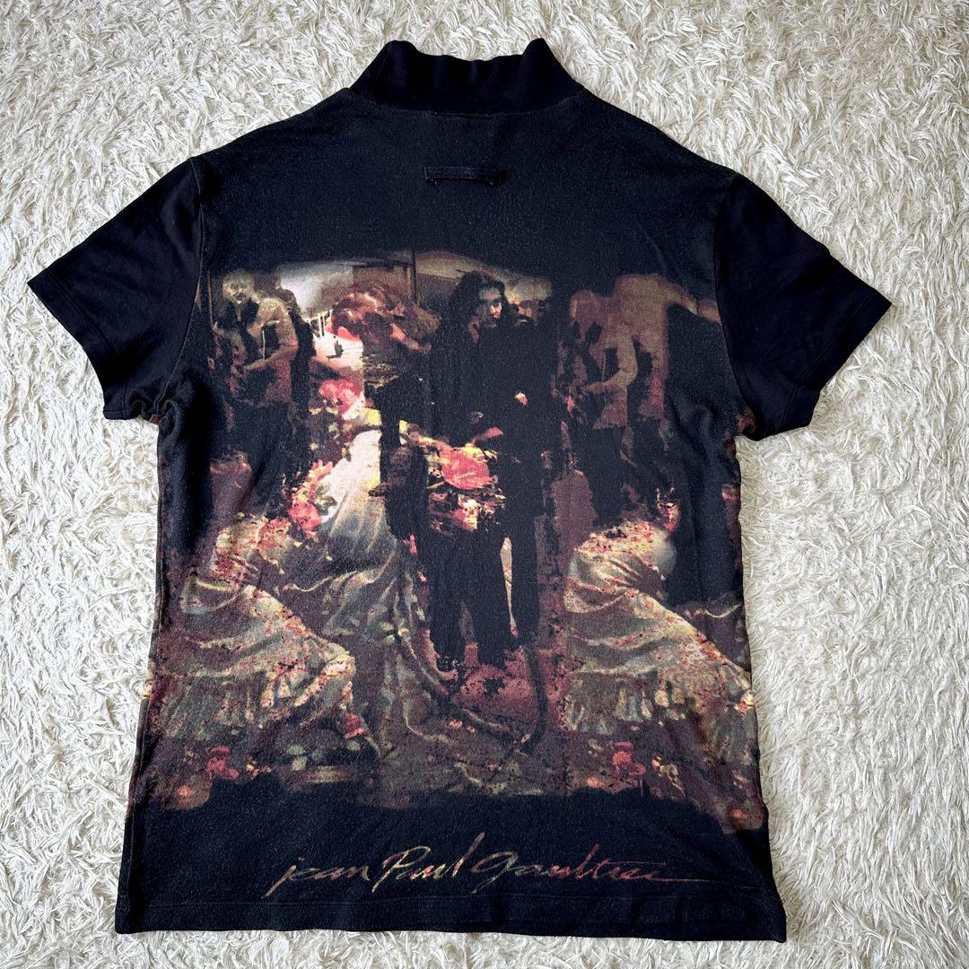 JPG アーカイブ ジャンポールゴルチエ tシャツ 半袖 総柄 ブラック 黒