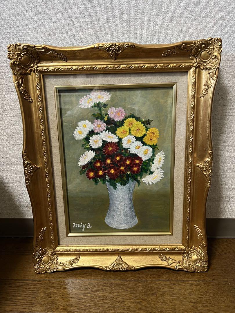 花 花瓶 絵画 miya 作