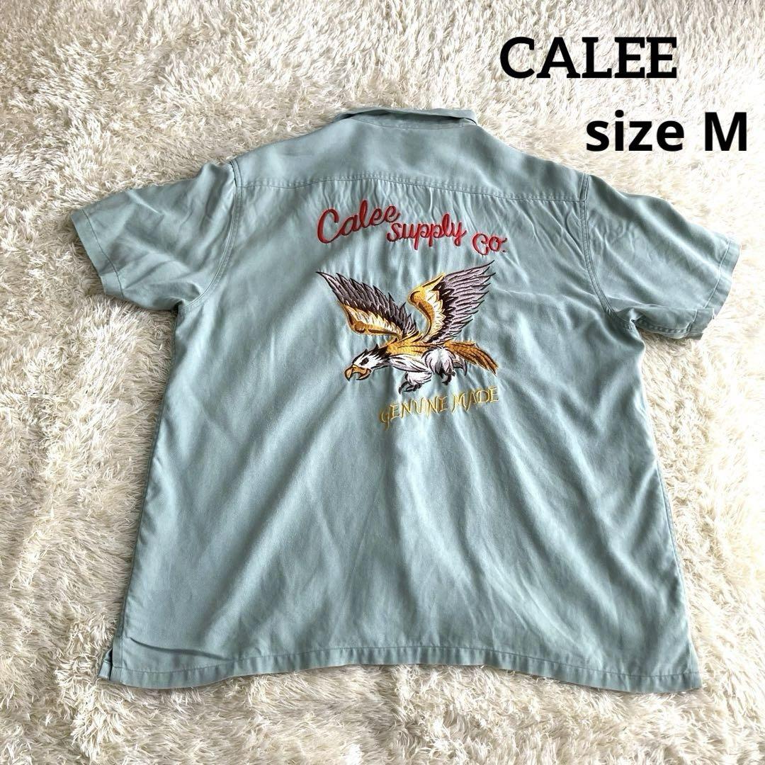 ✨刺繍】CALEE ボーリングシャツ スカシャツ 刺繍シャツ 鷹 M