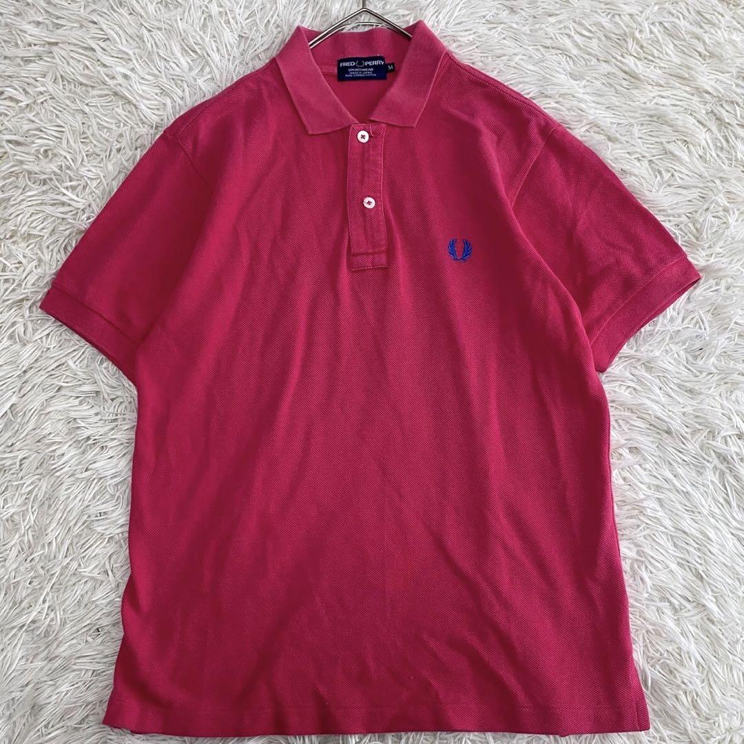 【美品✨】フレッドペリー 鹿の子 ポロシャツ メンズ ショッキングピンク M