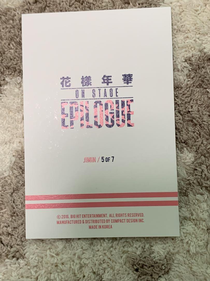 BTS 花様年華 on stage epilogue ジミン ミニフォト コンプ