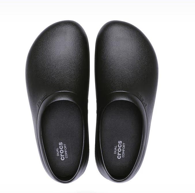 crocs ON THE CLOCK WORK SLIPON ブラック
