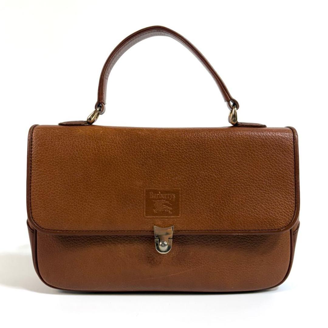 【美品】BURBERRY レザー ワンハンドル ハンドバッグ ノバチェック