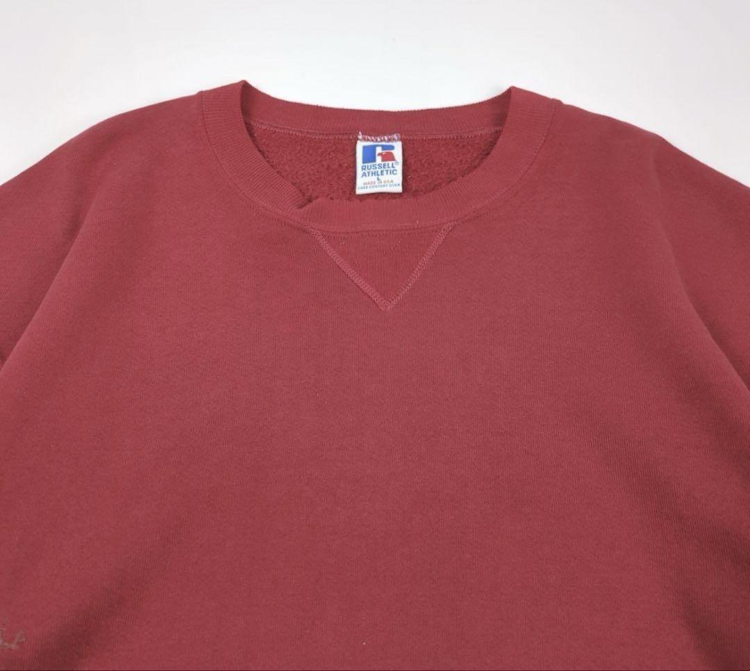 90s ラッセルアスレチック 無地スウェット USA製 前Vガゼット 90s USA製 RUSSEL ATHLETIC 前V 無地 スウェット L - メルカリ