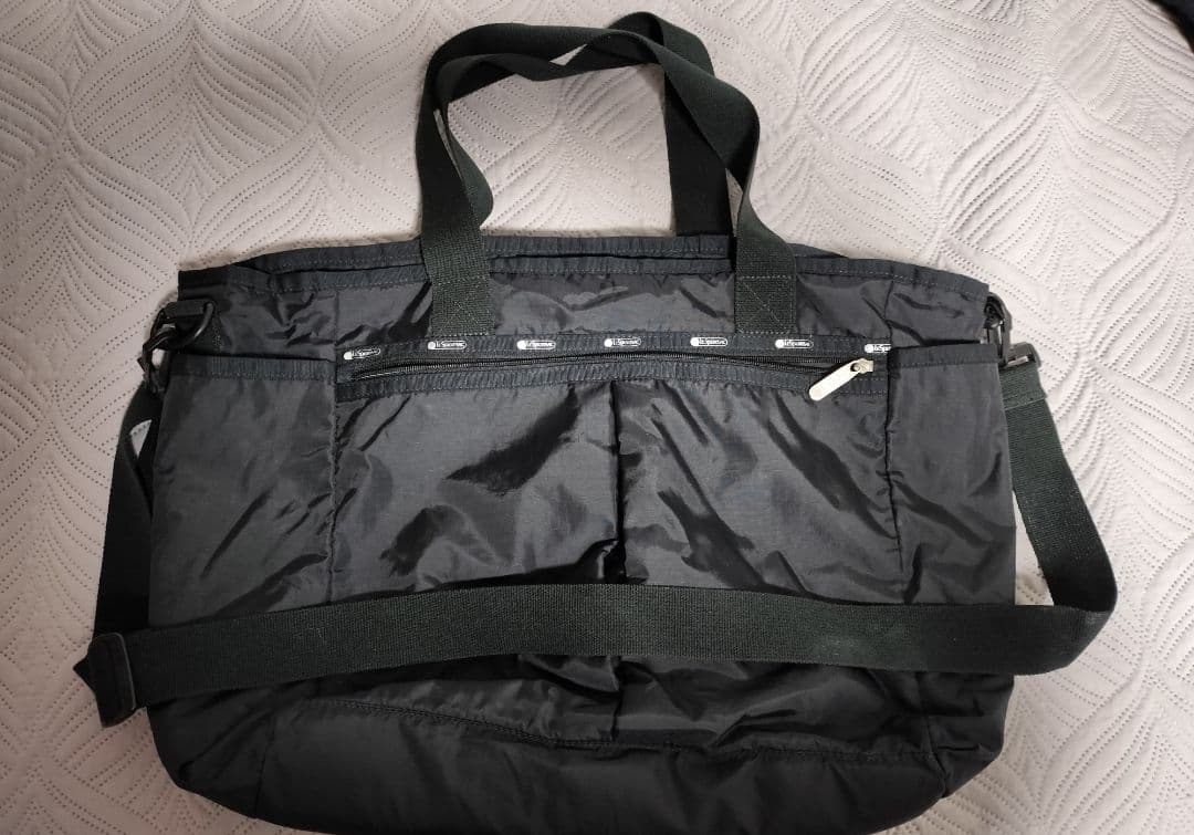 LeSportsac レスポートサック マザーズバッグ 黒 無地