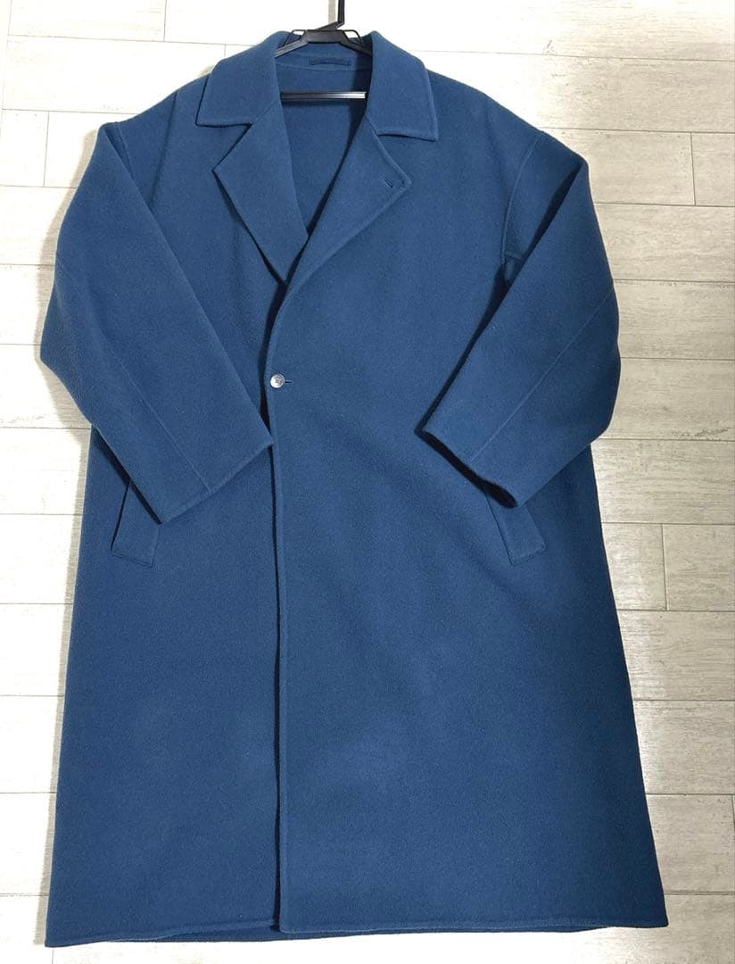 アダムエロペ adam et rope カシミヤ ロングコート ブルーL Adam et Rope