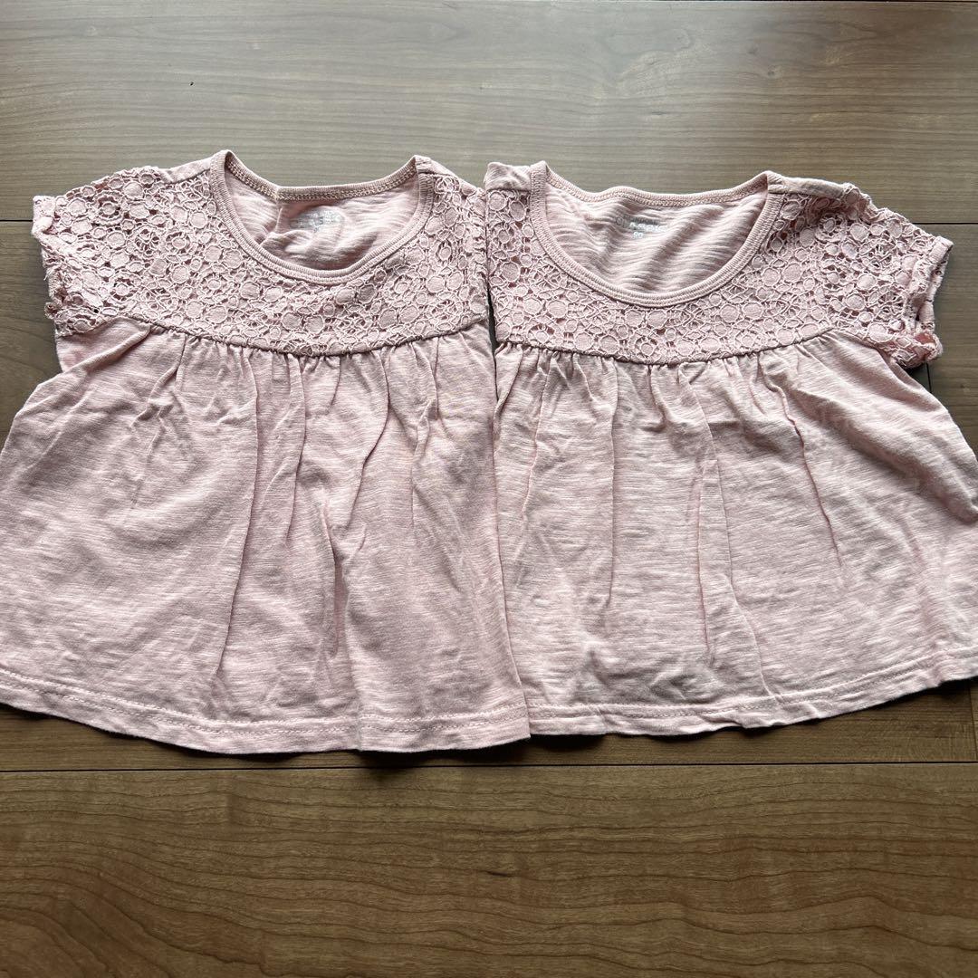 双子用 2枚セット ピンク カットソー 画像1
