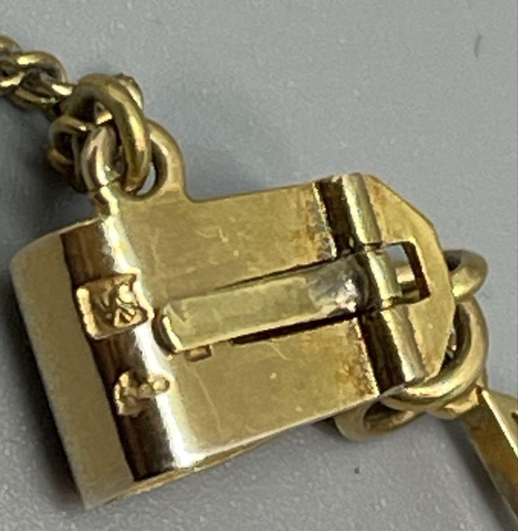 K18製の金細工　懐中時計用ブローチ？