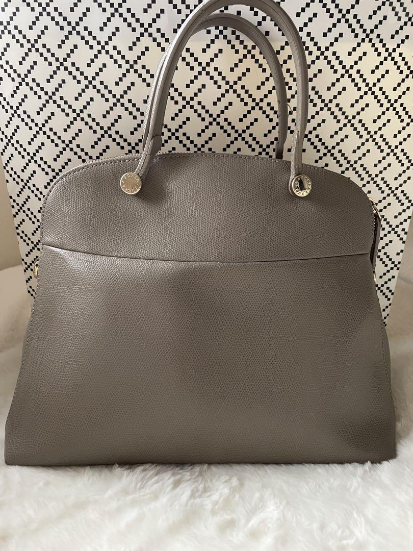 FURLA (フルラ) グレー レザー ハンドバッグ