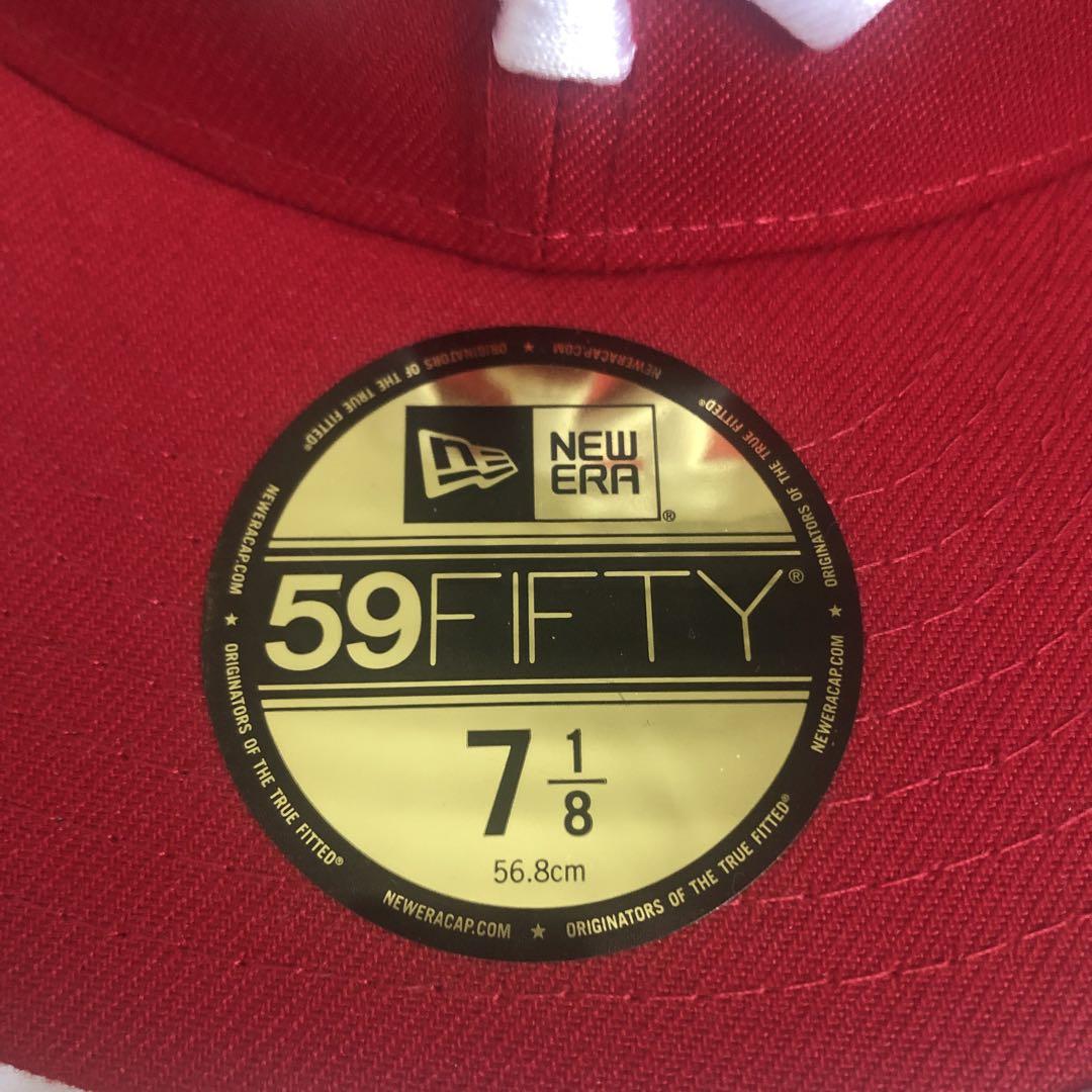 New Era 59FIFTY ニューヨーク・ヤンキース 赤新品同様