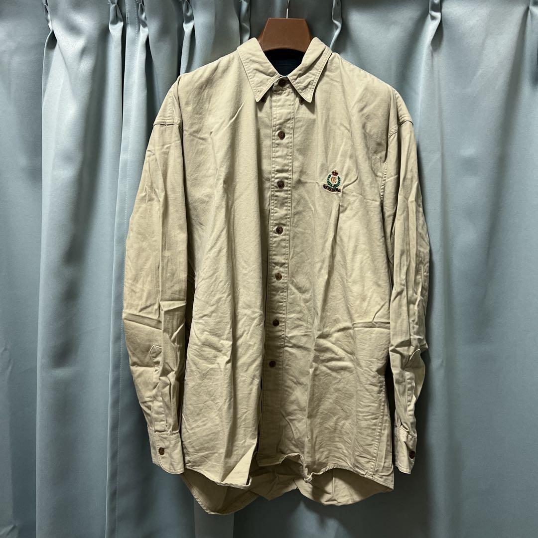 CHAPS ベージュ 長袖シャツ L